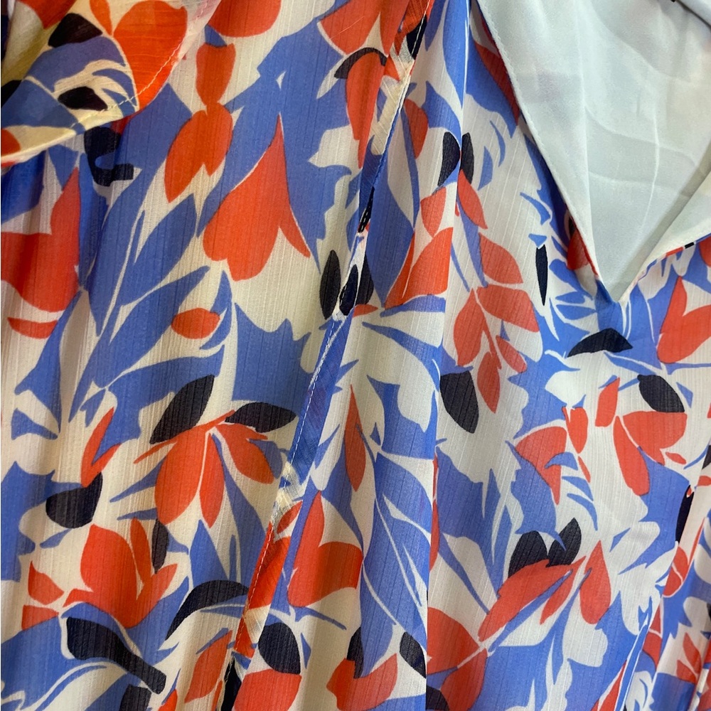 Lauren Ralph Lauren Georgette Allover Floral Mini Dress Size 16 Multi - Picture 5 of 10